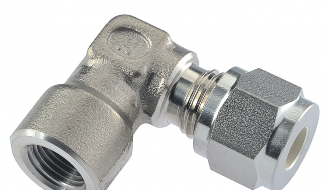 4429 FTG, ELBOW, 1/4T OD,1/8FNPT SS